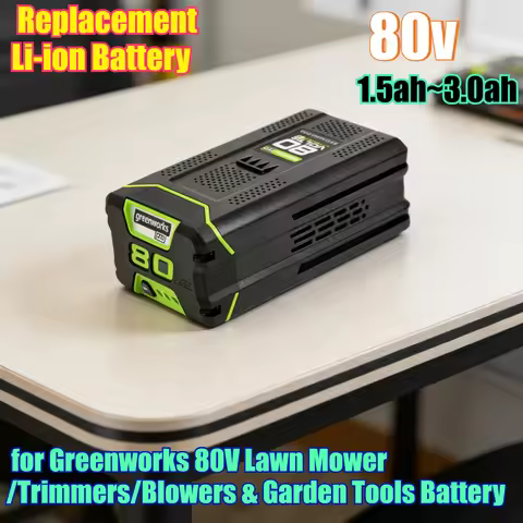 3000mAh 80V High-Performance Replacement Li-ion Battery for Greenworks 80V Lawn Mower /Trimmers/Blow