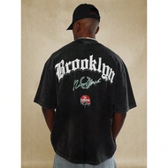 เสื้อยืดผ้าซัก พิมพ์ลายกราฟิก Brooklyn