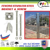 999 [10PC] U-CLIP STAINLESS STEEL GARDEN FENCE / BRC FENCE FENCING NET CLIP & SCREW / BOLT&NUT / KLI