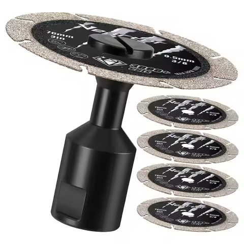 Vearter 5Pack 76mm Diamond Cutting Wheel M14 Thread Arbor For Stainless Steel Iron Aluminum Metal Sa