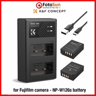 [READY STOCK-hot sale]K&F battery for Fujifilm NP-W126s / W126 battery combo set for Fuji X-M5 X-S20