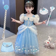 Elsa Costume for Kids Girls Frozen Dress 2 3 4 5 6 7 8 9 10 Years Old Children Girl Birthday Princess Clothing Halloween Christmas Cosplay Elsa Dresses