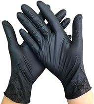 Yangzhonggang S/M/L rubber medical disposable gloves for household cleaning gloves laboratory/garden/work latex nitrile PVC gloves 100pcs yangzhonggang (Color : Black, Size : S)