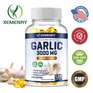 XEMENRY GARLIC - Antioxidant Properties + Fast Acting - Promotes healthy cholesterol levels, supports heart health and improves blood circulation