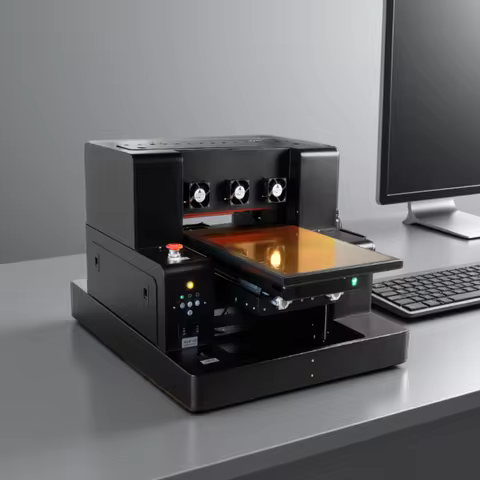A4 UV Printer DTF UV Printer UV LED Inkjet Printer USB 5760 x 1440dpi with Rotation for Bottles/Pape