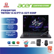 ACER PREDATOR TRITON PT14-51-748Q LAPTOP (I7-13700H, 32GB RAM, 1TB SSD, NV RTX4070, 14" FHD 165Hz ,S