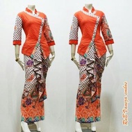 BAJU BATIK KEBAYA WANITA MODEL CALISTA EMBOS PESTA HIJAB MODERN/KUTUBA