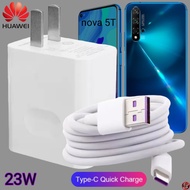 ที่ชาร์จ Huawei 23W Type-C Super Fast Charge หัวเหว่ย nova 5T ตรงรุ่น หัวชาร์จ สายชาร์จ ชาร์จเร็วไวด่วน แท้ 2เมตร เกม