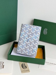 💜Purple Diamond Certification💜Brand New🏆 GOYARD Goyardine Glacier Blue Passport Holder Unisex