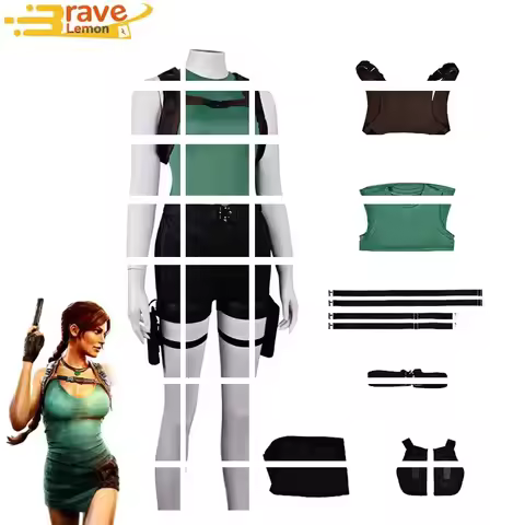 Movie Tomb Cos Raider Lara Croft Cosplay Costume Women Fantasia Clothing Outfit Belt Set Disguise Ha