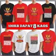 Latest August T-shirts IDR 100,000, 8 pcs of Indonesian Independence Day Shirts