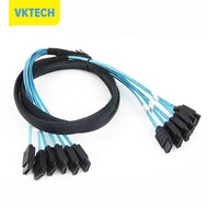 [Vktech] SATA III 6Gbps SAS Cable for Server SATA 7 Pin to SATA 7 Pin Data Cable 