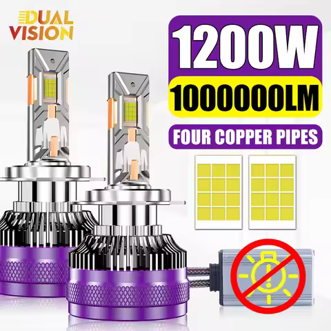 H4 LED Car Headlight H7 1200W 1000000LM Canbus 24PCS 9084 CSP 6500K Led H11 H8 H1 HB3 9005 HB4 9006 