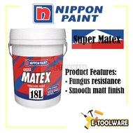 18L Nippon Paint Super Matex Emulsion Interior Wall &amp; Ceiling Paint