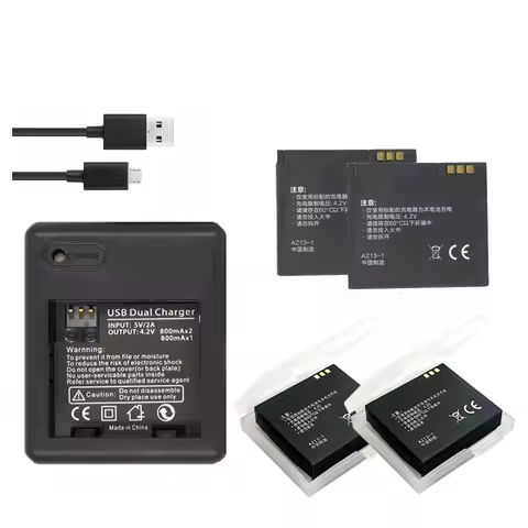 Batterie For Xiaomi yi camera 1010mAh AZ13-1 Camera battery +2 sides Charger For xiaoyi Action camer
