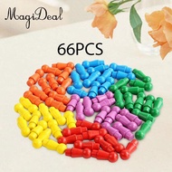 MagiDeal 66x Board Games Pawns,Multicolor Game Pawns,Game Supplies,Human Shaped