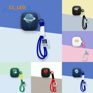 for Baseus Bass BS1 NC Case Cute Shiba Inu Piggy Lanyard Pendant Cartoon Silicone Soft Case Suitable