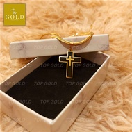 ✐☜◘TOP GOLD Crucifix Necklace 20 inches saudi gold 18k pawnable legit necklace for men gold necklace