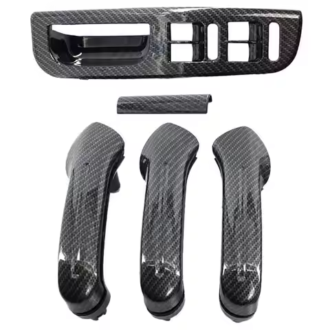 OB-Carbon Fiber Door Handle Cover Interior Grab Switch Bezel LHD/RHD For VW Jetta Golf MK4 1998-2004