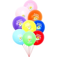 10pcs Baby Shark Birthday Party Shark Baby Theme Decorative Balloons