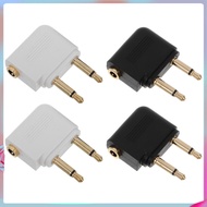 4Pcs Airplane Headphone Adapter for Flight Multi Color Ldpe PVC Gold Plated