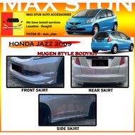 HONDA JAZZ 2009 MUGEN FULL SET BODYKIT MG BUMPER SKIRT LIP HONDA FIT JAZZ GE6 GE8 FRONT SKIRT SIDE S