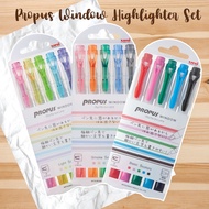 【Uni】Propus Window Highlighter Pen 5 Colour Set Twin Head / Double Sided PUS-103T #CLEARANCE STOCK#