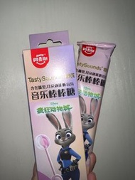迪士尼 瘋狂動物城Zootopia 音樂棒棒糖(水蜜桃)最後兩支