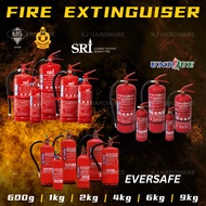 "SRI / UNIQUE / EVERSAFE " Fire Extinguisher ABC Dry Powder 600g / 1kg / 2kg / 4kg / 6kg / 9kg