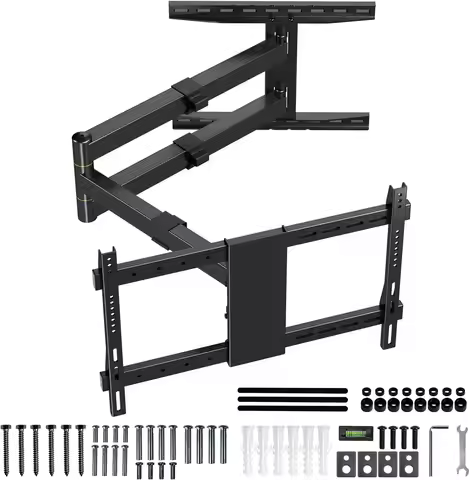 47” Extra Long Arm TV Wall Mount for 37-80 Inch TV, Full Motion Corner TV Mount with Extension Artic