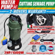 2HP water pump sewage sewage submersible pump aluminum alloy cutting sewage pump legalt