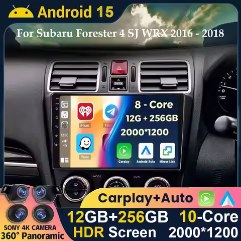 9" Android 15 Car Radio For Subaru Forester WRX XV 2015 -2018 Multimedia Player Navigation 4G GPS Ca
