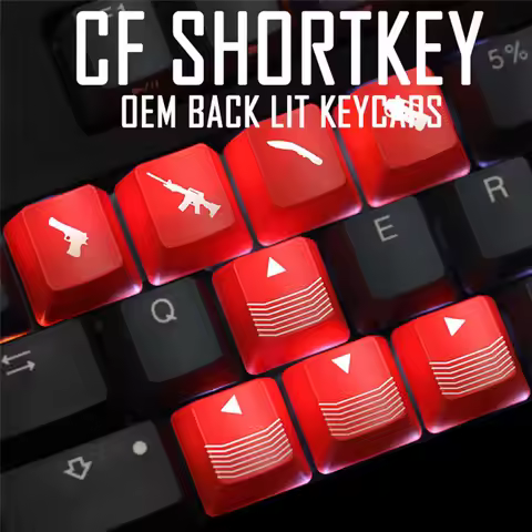 Gamer Mechanical Keyboard Keycap WASD Arrow 4 Key OEM Profile ABS Gaming Backlit Custom Transmit Lig