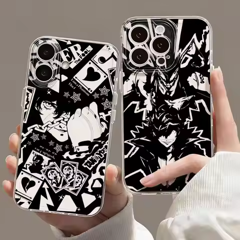Game P-Persona 5 Phone Case Magnetic Clear Case for iPhone 17 16 15 14 13 12 Pro Max Plus Slim Wirel