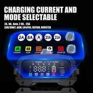 WOTAO Smart Car Battery Charge  25A Charger 12V/25A 24V/15A Portable Optional Charging Current Alumi