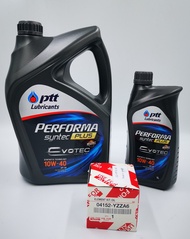 PTT Performa Synthc Plus EVOTEC 10w-40 เบนซิน ขนาด 5 ลิตร(4+1 ลิตร)+กรองเครื่อง Oil Filter TOYOTA Al
