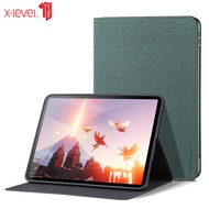 X-Level เคสผ้าใบสำหรับ Apple iPad 10.2 7th 8th 9th Gen Pro 11 2021 Mini 1 2 3 4 5 6 iPad Air 1 2 3 10.5 iPad 5th 6th 9.7 2017และ2018ขาตั้งผ้าบางพิเศษเคสอัจฉริยะปิดเสียงนอนหลับ