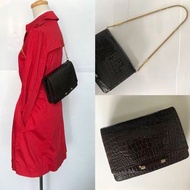 德國製 Comtesse vintage  鱷魚皮 肩背/手提/手拿包  📌 想換 Hermes Vintage 包、鎖頭、吊飾或其他都可看看