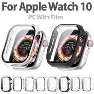 For Apple Watch 10 42mm 46mm PC Hard Case Tempered Glass Film Screen Protector Casing Iwatch Series 