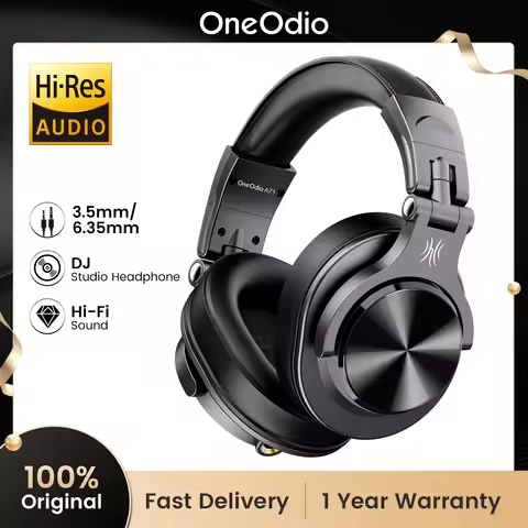 Oneodio A71 Original Studio DJ Headphones Portable Wired Headset With Music Share Port Deep Bass Ste