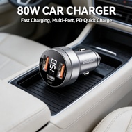Charger Car Quick Essager 80W iPhone 14 Samsung 13 PD Type C for USB Phone Fast