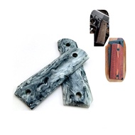 1 Pair Marble Texture Acrylic Non-slip Shank Patches Handle Scales for 1911 Grips Models