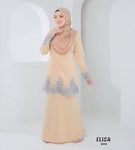 KURUNG MODEN ELISA WARNA NUDE / BAJU RAYA 2022