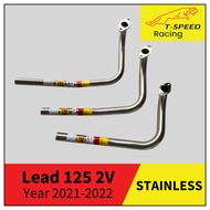 Honda Lead 125 Exhaust Pipe Stainless Steel 304 Size 22/ 25/ 28 m.m.