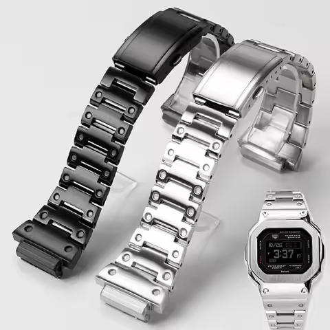 Solid Stainless Steel Chain for Casio G-SHOCK Watchband GM-5600/DW5600/5610/GM-2100 GA2100 DW-5600 M