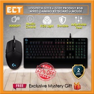 Logitech G213 Prodigy RGB Gaming Keyboard + Logitech G102 Prodigy Gaming Mouse Bundle Set