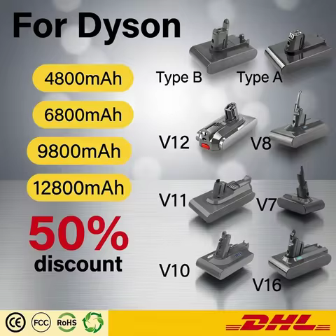 Batteries Dyson V6 rechargeable Suitable for V6, V7, V8, V10, V11, V12 type A and B Dyson rechargeab