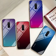 Gradient Glass Case Samsung Galaxy A6 Plus A6+ A6Plus J8 2018 Softcase Hardcase Casing hp