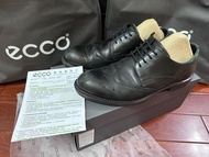 ECCO 皮鞋 VITRUS III 潮流正裝雕花紳士德比鞋 男-黑640524 01001