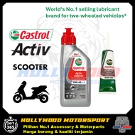 MINYAK HITAM SCOOTER CASTROL ACTIVE 10W40 0.8L & GEAR OIL 80W90 120ML READY STOCK